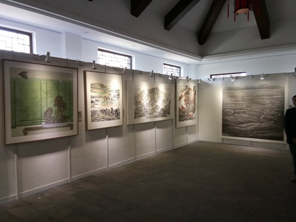八棱柱挂画展板
