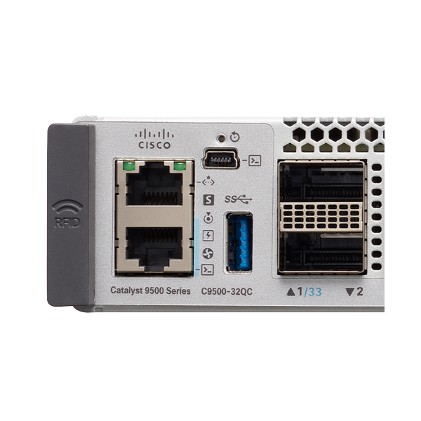 C9500-32QC-E 	  Cisco Catalyst 9500 Series high performance 32-port 40G switch, NW Ess. License 思科9500系列32口40G 交换机