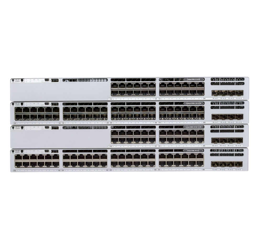 C9300L-24P-4G-A 	  Catalyst 9300 24-port fixed uplinks PoE+, 4X1G uplinks, Network Advantage