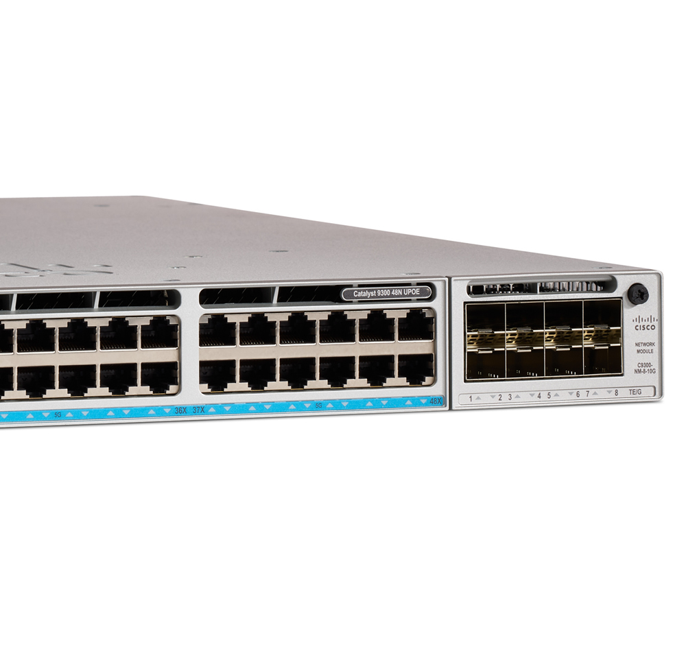 C9300-48UN-A 	  Catalyst 9300 48-port modular uplinks 5G UPOE, Network Advantage