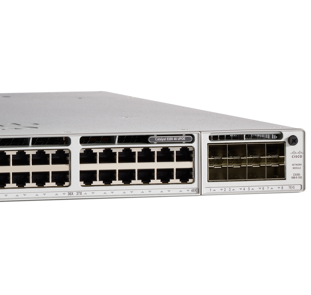 C9300-48U-E 	  Catalyst 9300 48-port modular uplinks UPOE, Network Essentials