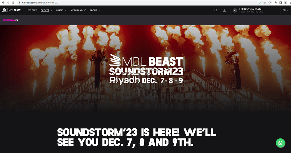 Photo: MDL Beast, the largest music event in Saudi Arabia. (Source: MDL Beast’s website)[4]