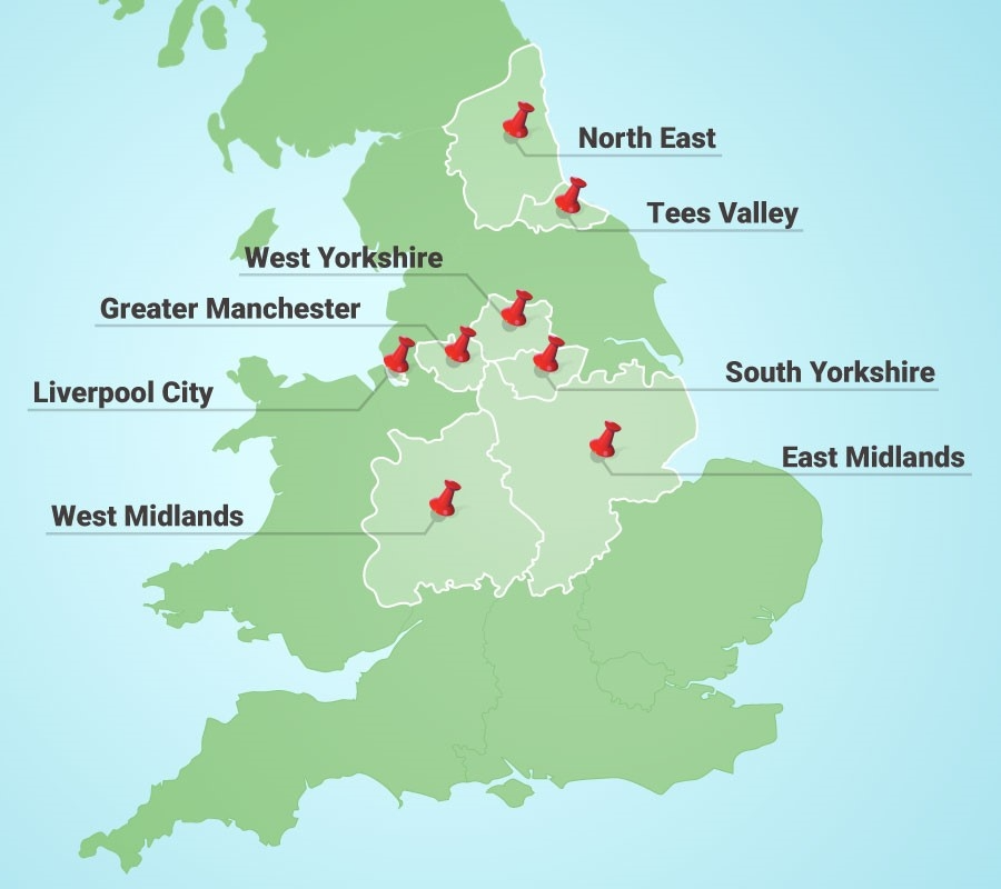 Picture: Eight of the UK’s 12 Investment Zones are set to be established in the English regions.