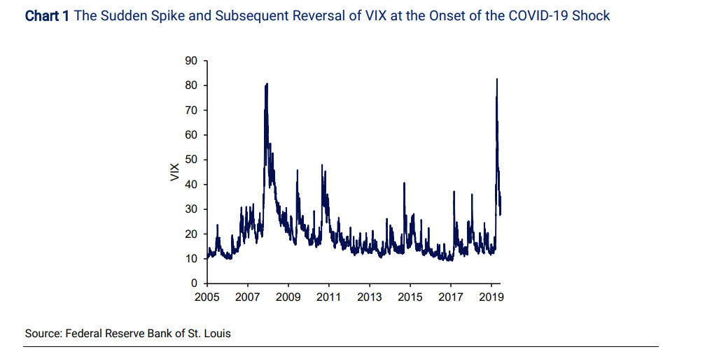 The Sudden Spike and Subsequent Reversal of VIX at the Onset of the COVID-19 Shock 