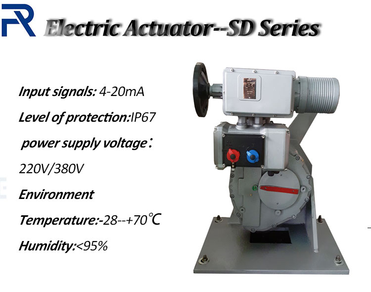 SMB+RS5000/K286H SMB+RS5000/F286H Part-turn Electric Actuator for Rotary Damper Valve Torque 50000Nm Power 4.50KW 3 Phase