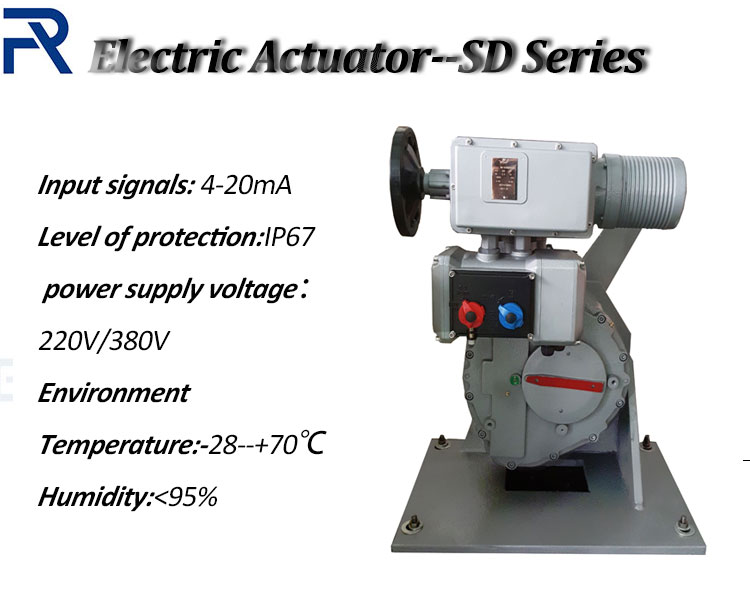 SMB+RS5000/K390H SMB+RS5000/F390H Quarter-turn Electric Motorized Shutter Valve Position Feedback Signal 4-20mA 380V 50HZ