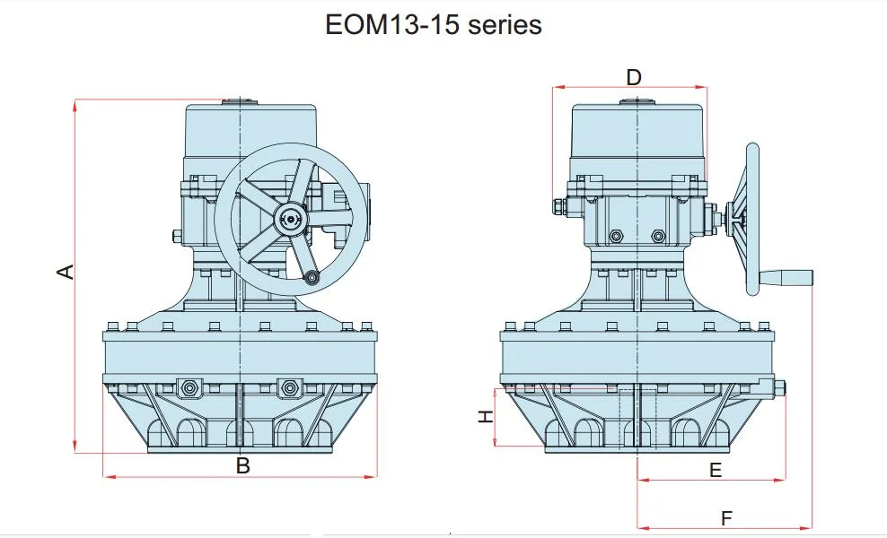 Eom13~15 Series Electric Actuator Quarter Turn