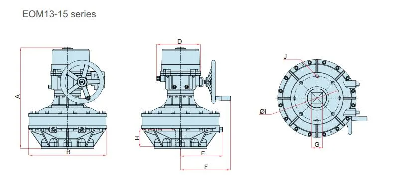 Button Type Electric Actuator Quarter Turn