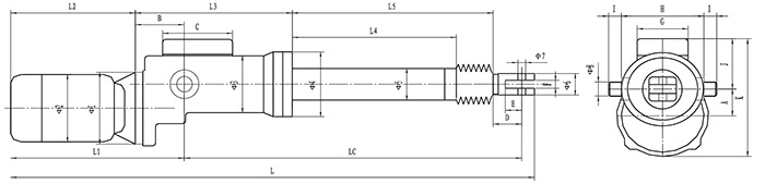 Dt Heavy Duty Push Rod, Linear Actuator