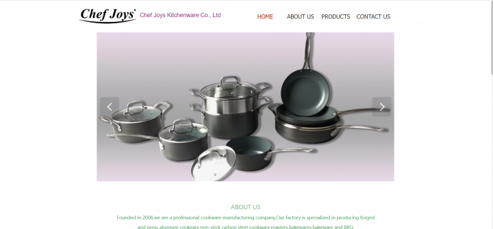 案例-外贸炊具Chef Joys Kitchenware Co., Ltd