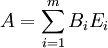 A=\sum_{i=1}^mB_iE_i