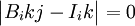 \begin{vmatrix} B_ikj-I_ik\end{vmatrix}=0