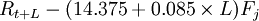 R_{t+L}-(14.375+0.085\times L)F_j