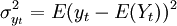 \sigma^2_{y_t}=E(y_t-E(Y_t))^2