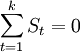 \sum^{k}_{t=1}S_t=0
