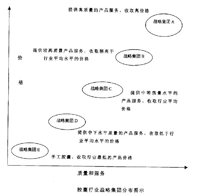 胶囊行业战略集团分布图示