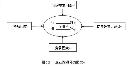 企业微观环境因素图