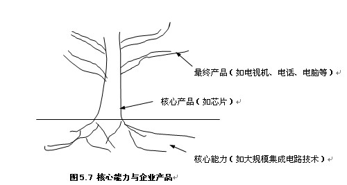 核心能力和企业产品图