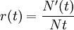 r(t)=\frac{N'(t)}{N{t}}