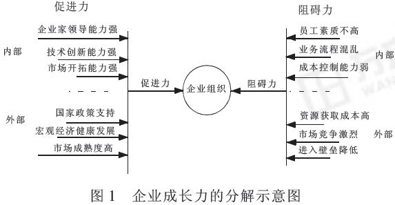 企业成长力的分解示意图