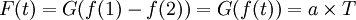 F(t)=G(f(1)-f(2))=G(f(t))=a \times T