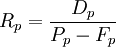 R_p=\frac{D_p}{P_p-F_p}