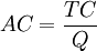 AC=\frac{TC}{Q}