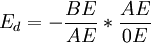 E_d=-\frac{BE}{AE}*\frac{AE}{0E}