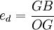 e_d=\frac{GB}{OG}
