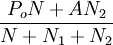 \frac{P_oN+AN_2}{N+N_1+N_2}