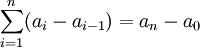 \sum_{i=1}^n(a_i-a_{i-1})=a_n-a_0