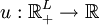 u : \mathbb{R}^L_+ \rightarrow \mathbb{R}