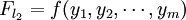 F_{l_2} = f(y_1 , y_2 , \cdots , y_m)