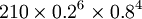210\times0.2^6\times0.8^4
