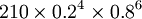 210\times0.2^4\times0.8^6