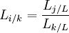 L_{i/k}=\frac{L_{j/L}}{L_{k/L}}