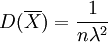 D(\overline{X})=\frac{1}{n \lambda^2}