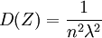 D(Z)=\frac{1}{n^2 \lambda^2}
