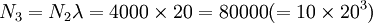 N_3=N_2\lambda=4000\times 20=80000(=10\times 20^3)