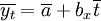 \overline{y_t}=\overline{a}+b_x\overline{t}
