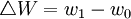 \triangle W=w_1-w_0