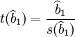 t(\widehat{b}_1)=\frac{\widehat{b}_1}{s(\widehat{b}_1)}
