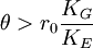 \theta>r_0\frac{K_G}{K_E}