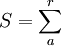 S=\sum_a^r