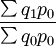 \frac{\sum q_1p_0}{\sum q_0p_0}