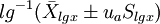 lg^{-1}(\bar{X}_{lgx}\pm u_{a}S_{lgx})