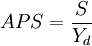 APS=\frac{S}{Y_d}