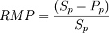 RMP=\frac{(S_p - P_p)}{S_p}
