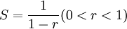 S=\frac{1}{1-r}(0<r<1)