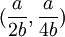 (\frac{a}{2b}, \frac{a}{4b})